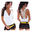 Hot sale V Collar Camisole Sexy lace Tank top Hollow-out woman Vest Backless