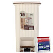 Sanitary trash cans 15L square plastic trash cans square pedal with a handle European style health barrels including 90 garbage bags SM-4805
