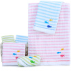 Sanli cotton color yarn gauze combination sets of towels 6 children&39s towels 26 × 48cm 3 square 26 × 26cm 3