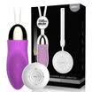 Thunder LETEN feather brush remote control multi-frequency portable dance girl with masturbation charge waterproof adult fun supplies purple