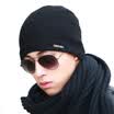 CACUSS wool hat male knit hat wool cap plus velvet thick gray Z0080
