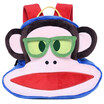 Big mouth monkey Paul Frank baby bag kindergarten shoulder plush shape cute bag children backpack bag PKY2021B blue