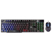 Golden Field Rainbow Valley Mechanical Handpiece Office Home Game Keyboard Mouse Set Colorful Backlit Eating Chicken Keyboard Glue With Breathing Light Eating Chicken Mouse Black