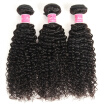 Indian Kinky Curly Virgin Hair Weave 8-26 inche 3 Bundles Unprocessed Human Hair Extensions Natural Black Color 1B Can Be Dye