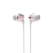 MUKO LB660 Women&39s In-Ear Music Headphones Sound Clear Layered iOSAndroid Dual Platform Compatible Bright Color Aluminum Alloy Cherry Blossom Powder