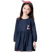 Cappuccino Girl Cowboy Long Sleeve Dress Spring & Autumn England Design Long Sleeve Princess Dress E051A120