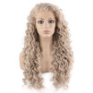 Iwona Synthetic Hair Lace Front Long Curly Gray Blond Wig