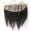 QDKZJ Virgin Brazilian Hair Lace Frontal Closure 13x4 Deep Wave Human Hair To Ear Lace Closure Bleached Knots Baby hair