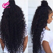Brazilian Curly Virgin Hair With Closure Deep Wave Human Hair With Closure 8A Virgin Brazilian Deep Wave 3 Bundles with Closure