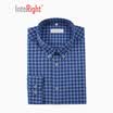 INTERIGHT Cotton Casual Jacquard Men Casual Shirt Fashion Blue Check S Code