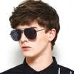 Blue Bluekiki nylon lens sunglasses male color film sunglasses driving mirror sunglasses 5104 silver frame ice blue