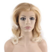 Iwona Synthetic Hair Lace Front Shoulder Wavy White Tip Blonde Wig