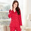 Pai Ban slave PBENO Pai Ban slave couple pajamas women&39s cotton long sleeves 2017 new suit 70632033 date red M