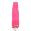 100 Brazilian Virgin Remy Hair Hot Pink Straight Micro Bead Loop Ring Hair Extensions 1gs