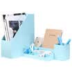Vic V-PACK office supplies desktop storage box set creative fashion file rack folder pen holder storage box 3 sets of gift sets TC-1 water blue