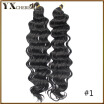 Ombre Hair Weft Deep Wave Synthetic Hair Bundles Brazilian Curly Hair Extension Crochet Braids Freetress Deep Twist Dreadlocks