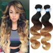 Ombre Human Hair Weave Bob Peruvian Body Wave Virgin Hair 1B 4 27 Ombre Body Wave Virgin Peruvian Hair Bundles 4pcs Soft And Full