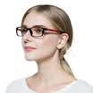 LOHO Glasses Life Radiation Eyewear Blu-ray Computer Goggles Myopia Frames Female Finished Glasses Frames FS69008 Black