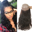 Top Quality 360 Lace Band Frontal Body Wave Mongolian Virgin Hair Lace Band Frontal Closure Bleached Knots With Baby Hair Natural