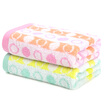 Matt towel home textiles cotton yarn-dyed jacquard soft water sucking child round face towel 2 red green 34 72cm 90g