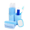 Bancheon Italian Cocoa Washing Cup Rinse Cup Set Travel Toothbrush Toothpaste Towel Storage Set Travel Outbound Travel Travel Pervasive Supplies All-in-One Edition Eight-piece Sky Blue