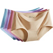 The United States&Ya Ting 4 loaded ice silk without trace underwear women&39s one-piece cotton crotch ladies underwear Xia thin skin color pink light purple sky blue XL code