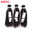 Allrun Peruvian Virgin Hair Kinky Curly 3 Bundles Kinky Curly Virgin Hair Weaving 100g Per Bundle 100 Human Hair Weave