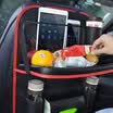 Hua Zhuang car storage bag upgrade bag storage bag car with folding table car seat back luggage supplies car seat storage bag-qc9 black&red paragraph