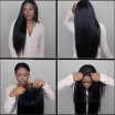 Peruvian virgin hair Silky Straight Full Lace Human Hair Wigs for Black Women Grade 8A Lace Front Human Hair Wig With Baby Hair