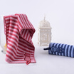 Vosges jade cotton towel 2 loaded with long-tailed rabbit couple striped wash towel 34 72cm red blue