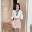 Long Yue Women Slim Embroidered Shirt Academy Wind Long Sleeve Shirt LWCC173412 White M