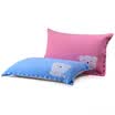 Vosges jade cotton pillow towel pair of cute bear couple solid color embroidery pillow 2 Pack 50 80cm powder blue