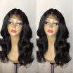 Peruvian glueless full lace human hair wigs free part wavy full lace wig with baby hair for black women