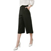 Antarctic nanjiren casual pants female simple wild wide leg pants fashion nine pants pants female black S 15564