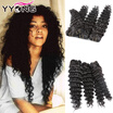 Peruvian Deep Wave Weave Human Hair 4 Piece Lot YYONG Hair Company Deep Wave Natural Color Good Cheap Hair Bundles