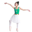 Yixi Lin YIXLW children ballet dress princess dress ballet practice uniforms dance clothing 110cm green great Philippine series