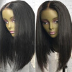 Brazilian Virgin Hair Glueless Full Lace short Human Hair Wigs for Black Women Silky Straight Full Lace bob Wigs with Baby Hair