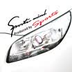 Sheng Sheng special waterproof sunscreen car universal SPORT car light eyebrow stick car body sticker black red size 3514cm