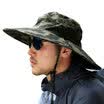 IKEWA ZYM0038junse camouflage sun visas men&women summer tourism outdoor climbing big eaves fisherman hat sunscreen fishing hat sun hat army green