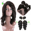 Brazilian Virgin Hair With Frontal Closure Bundle 360 Frontal With Bundles Brazilian Loose Wave 2 Bundles With Frontal Closure