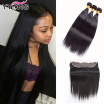 YYONG Hair Lace Frontal Closure With Bundles Brazilian Virgin Hair Straight Unprocessed Human Hair 8A 13X4 With Virgin Human Hair