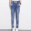 VIVAHEART Korean casual elastic elastic waist Harlan cowboy trousers female feet pants VWKN173239 light blue 27