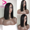 Bob Style Short Human Hair Wigs With Baby Hair 9A Unprocessed Brazilian Virgin Lace Frontal Wigs With Baby Hair