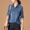 City Plus CITYPLUS Arts & Crafts Slim Long Sleeve Shirt Bunny Shirt CWCC173360 Deep Blue M