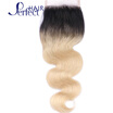 Unprocessed Blonde Brazilian Ombre Virgin Hair Body Wave With Closure 1B613 Human Hair With Lace Closure 8A Brazilian Hair Body
