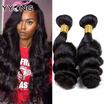 YYONG Virgin Hair Peruvian Loose Wave 4 Bundles Natural Black Hair Extensions Peerless Peruvian Loose Wave Free Shipping