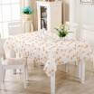 Qiwei PVC Table Cloth Waterproof Anti-Oil Orange Flowers Pattern 130180cm105150cm 2-PCS Set