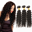 Good Quality Peruvian Virgin Hair Deep Wave 3 Bundles Real Human Hair Weft Extensions Natural Color Peruvian Deep Curly