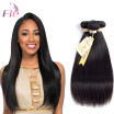 CHEAP 8 A Brazilian Straight Human Hair Extensions 3Bundles Smooth Straight Human Virgin Hair Natural Color 8-28inch