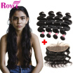 100 Unprocessed Peruvian Human Hair Body Wave 4Bundles with 134 Frontal Peruvian Virgin Hair Bundles with Lace Frontal Closure